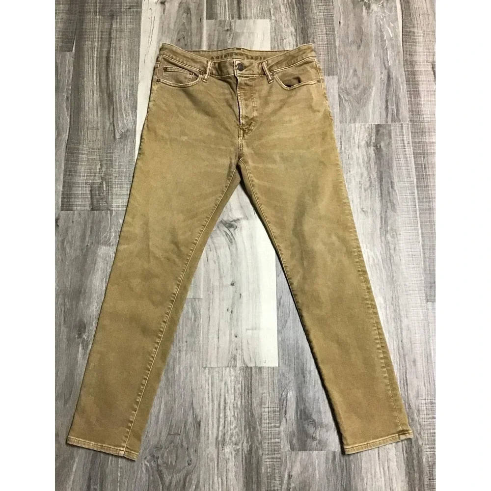 American Eagle Next Level Flex Slim Jeans Mens 33x30 Khaki Tan Stretch Denim